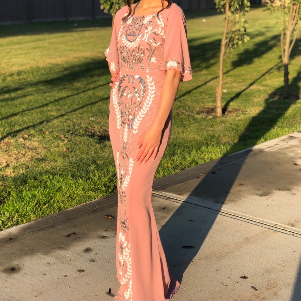 Pink Breaded Gown - Picture 3 of 4